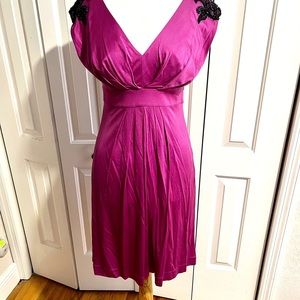 EUC SZ S Tibi Silk Magenta dress